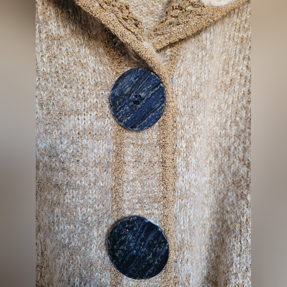 Weiyan Women's Wool/Cotton Cardigan Button/Snap Closure Openwork Medium - Picture 10 of 16